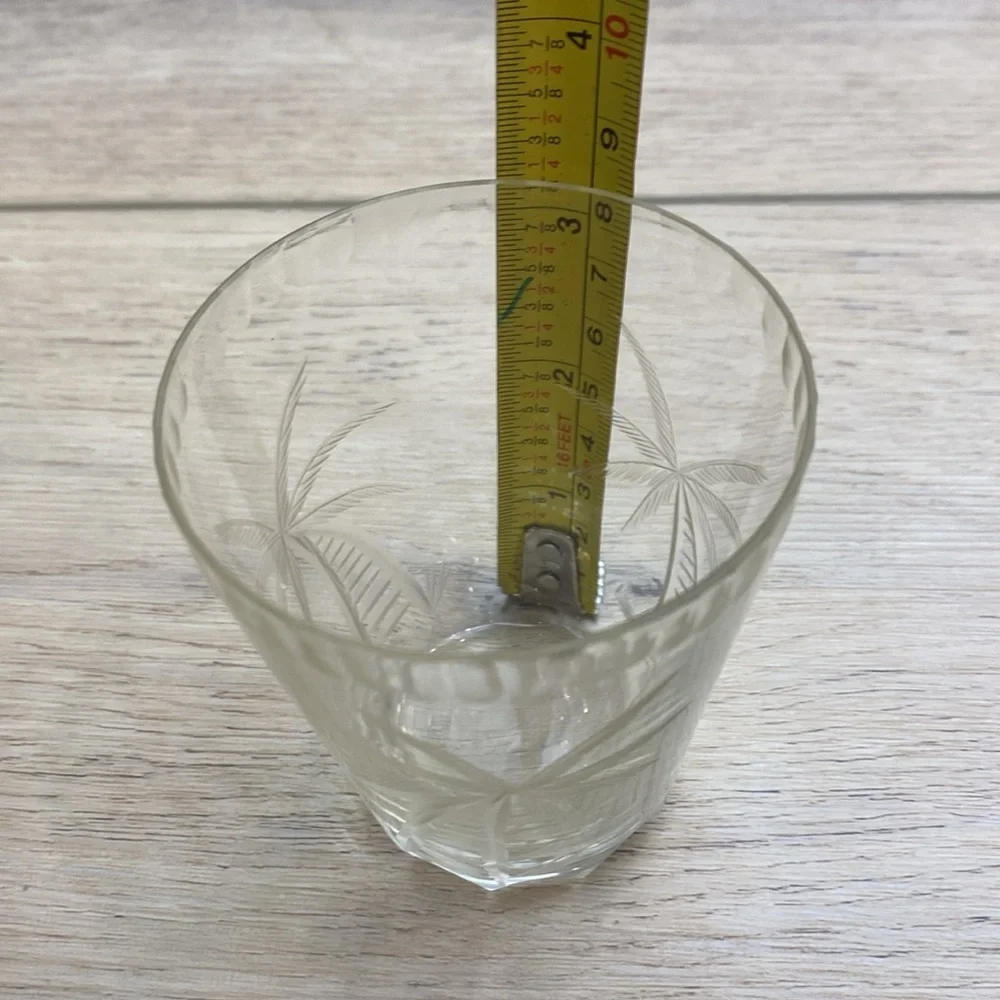 Antique Cut Glass‎ Palm Tree Cup